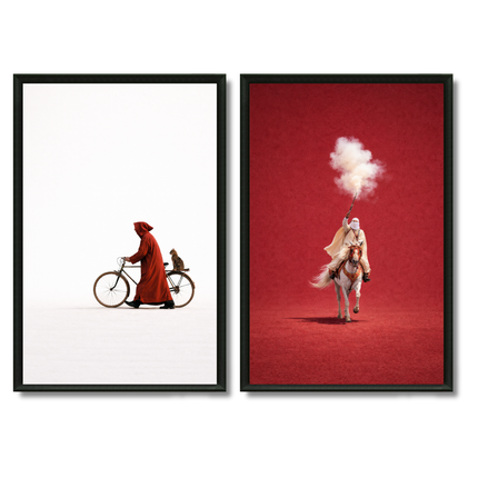 Duo Tableaux - Le Maroc en Rouge et blanc