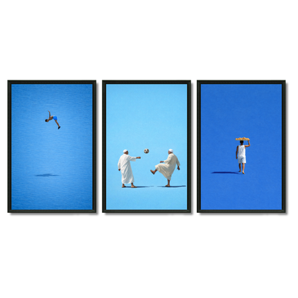 Triptyque Tableaux - Le Maroc en Bleu