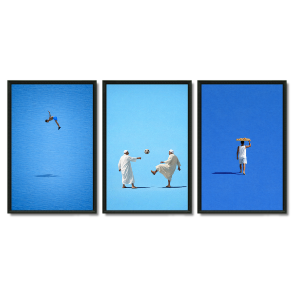 Triptyque Tableaux - Le Maroc en Bleu