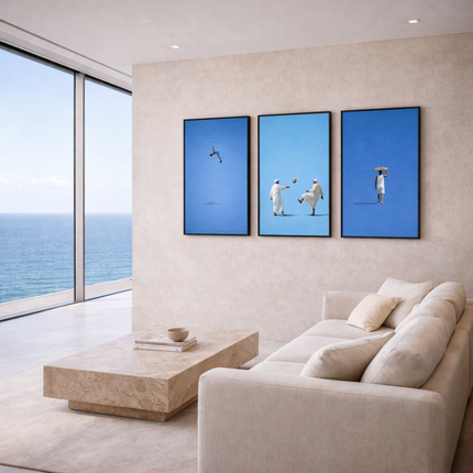 Triptyque Tableaux - Le Maroc en Bleu