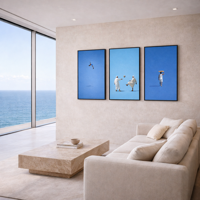 Triptyque Tableaux - Le Maroc en Bleu