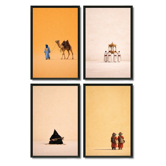 Quadriptyque Tableaux - La culture du Maroc en couleurs