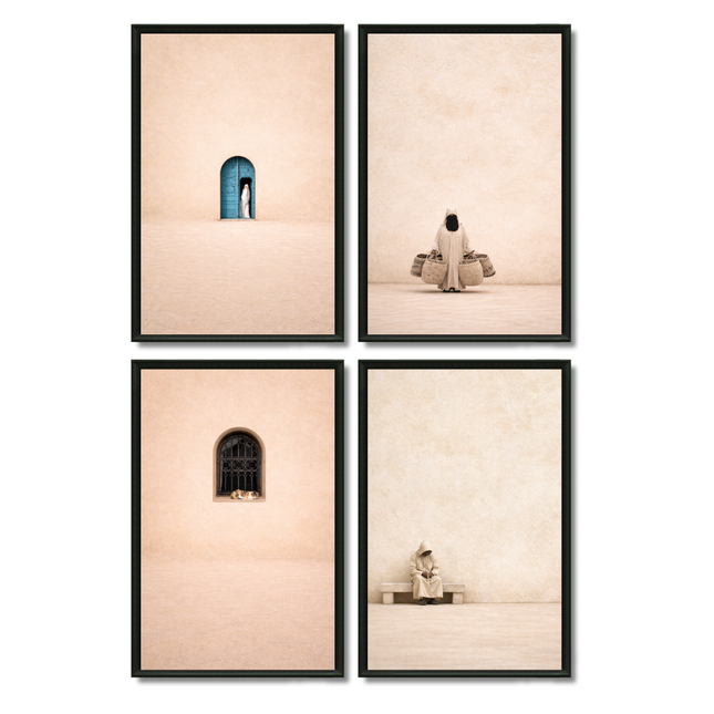 Quadriptyque Tableaux - Le Maroc en Beige