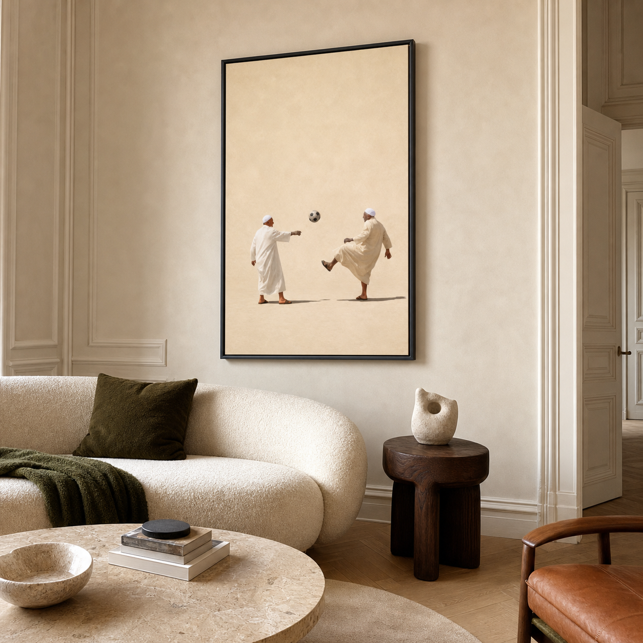 Tableau marocain – Vieux mais petits – XS : 30x20cm, Tableau en toile, Cadre Américain Noir