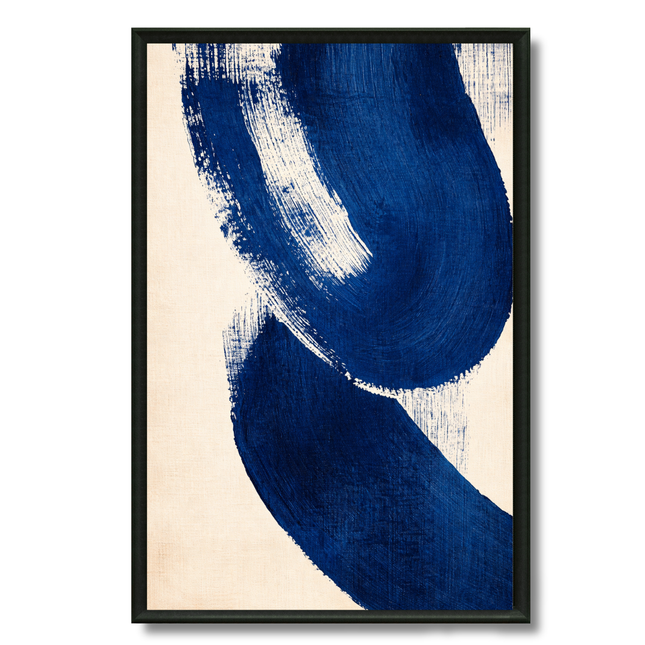 Tableau Abstrait – Bleu Circulaire