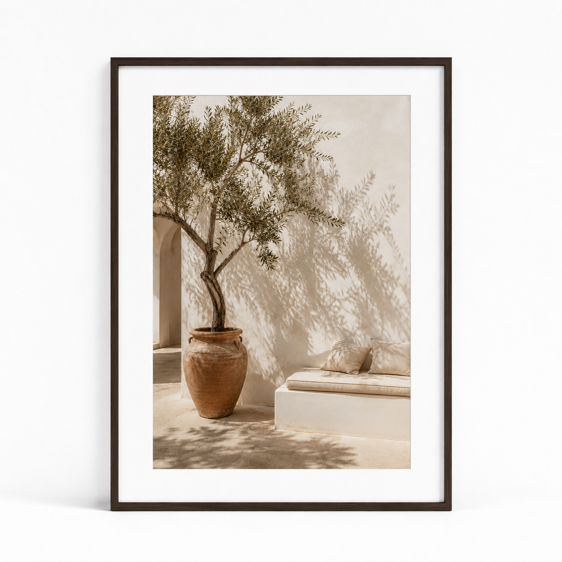 Tableau encadré Marocain – Silence d'Olivier – Tableau Encadré Premium, S : 30x20cm, Cadre Noir Mat