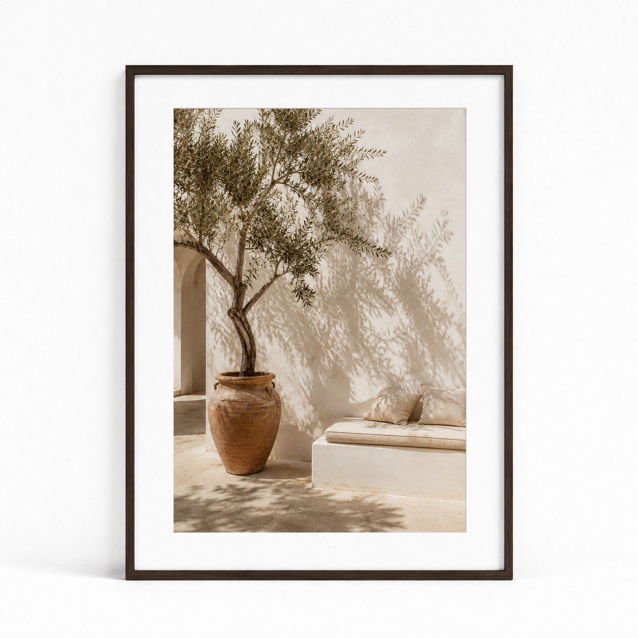 Tableau encadré Marocain – Silence d'Olivier – Tableau Encadré Premium, S : 30x20cm, Cadre Noir Mat