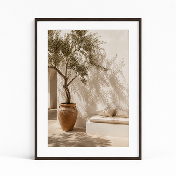 Tableau encadré Marocain – Silence d'Olivier – Tableau Encadré Premium, S : 30x20cm, Cadre Noir Mat