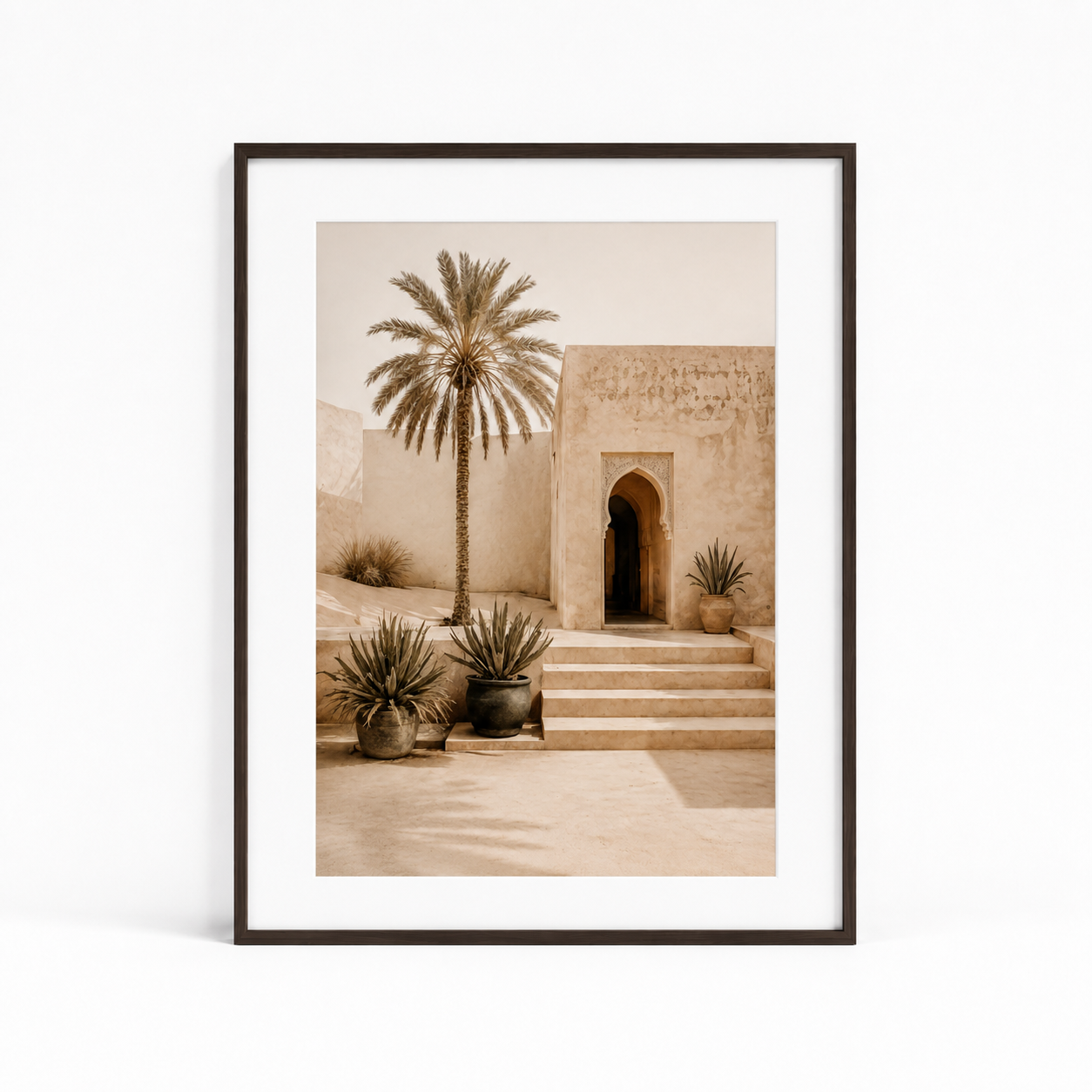 Tableau encadré Marocain – Éclat d'Atlas – Tableau Encadré Premium, S : 30x20cm, Cadre Noir Mat