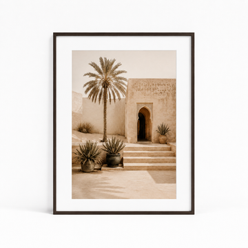 Tableau encadré Marocain – Éclat d'Atlas – Tableau Encadré Premium, S : 30x20cm, Cadre Noir Mat