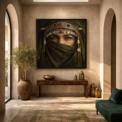 Tableau marocain – Femme Amazigh Portrait Artistique