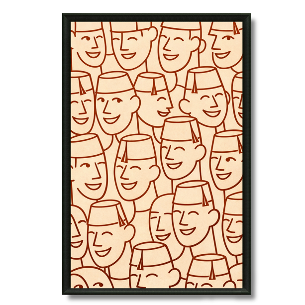 Tableau marocain – Tarbouch Illustration