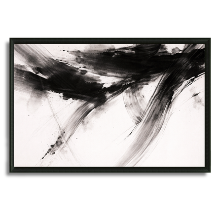 Tableau Abstrait – Élancement Noir