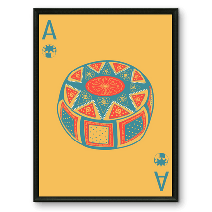 Tableau carte marocaine – As de Pouffe Marocaine Jaune - Kolors France
