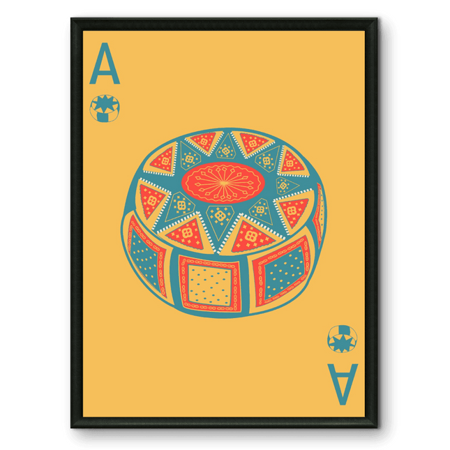 Tableau carte marocaine – As de Pouffe Marocaine Jaune - Kolors France