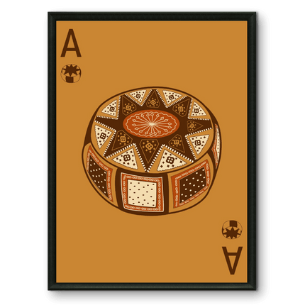 Tableau carte marocaine – As de Pouffe Marocaine Marron - Kolors France