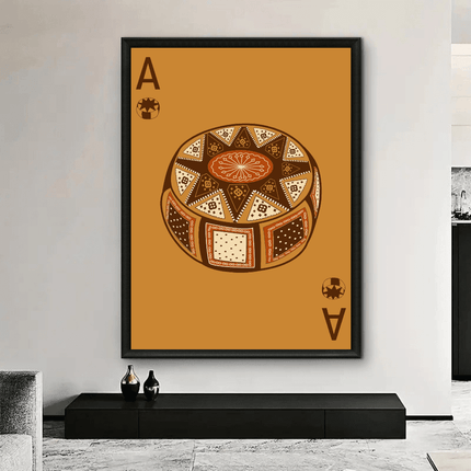 Tableau carte marocaine – As de Pouffe Marocaine Marron - Kolors France