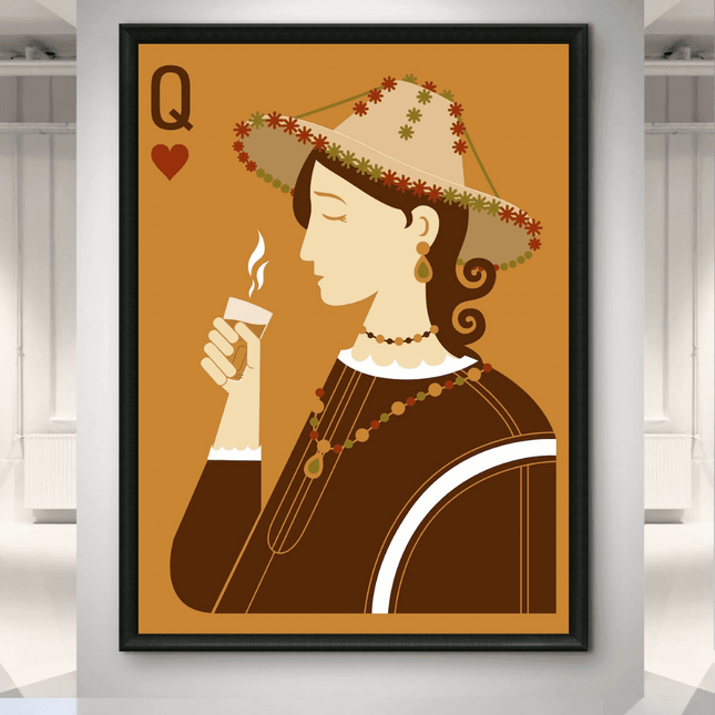 Tableau carte marocaine – Queen du Nord Marron - Kolors France