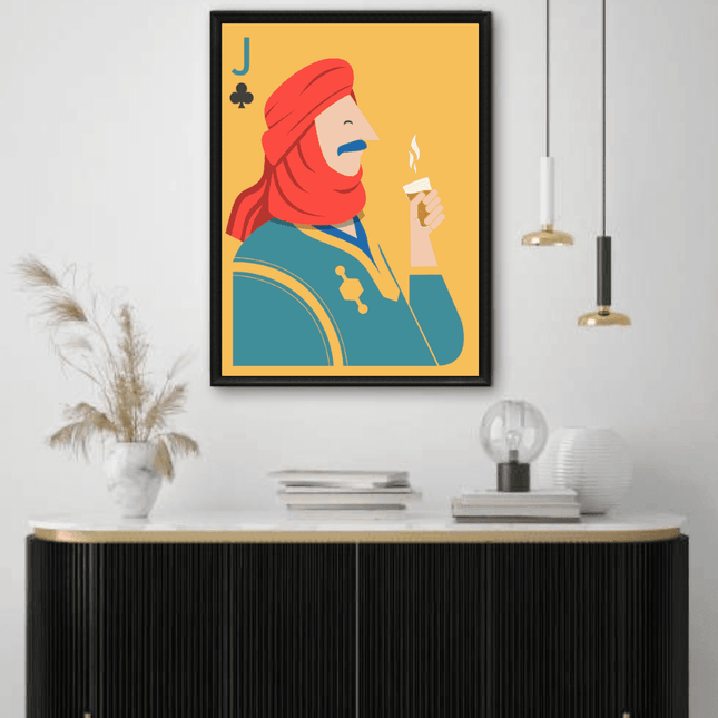 Tableau carte marocaine – Valet Sahraoui Jaune - Kolors France