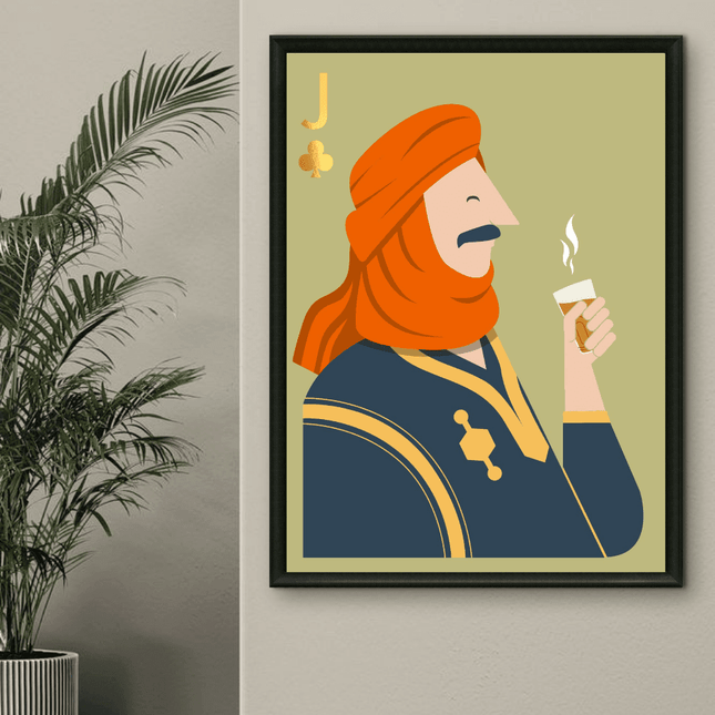 Tableau carte marocaine – Valet Sahraoui Vert - Kolors France