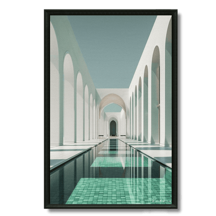 Tableau marocain – Allée d’Arches Blanches - Kolors France