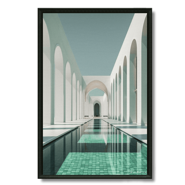 Tableau marocain – Allée d’Arches Blanches - Kolors France