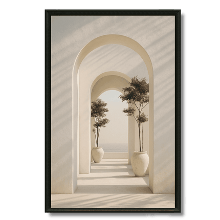 Tableau marocain – Arches blanches minimalistes - Kolors France
