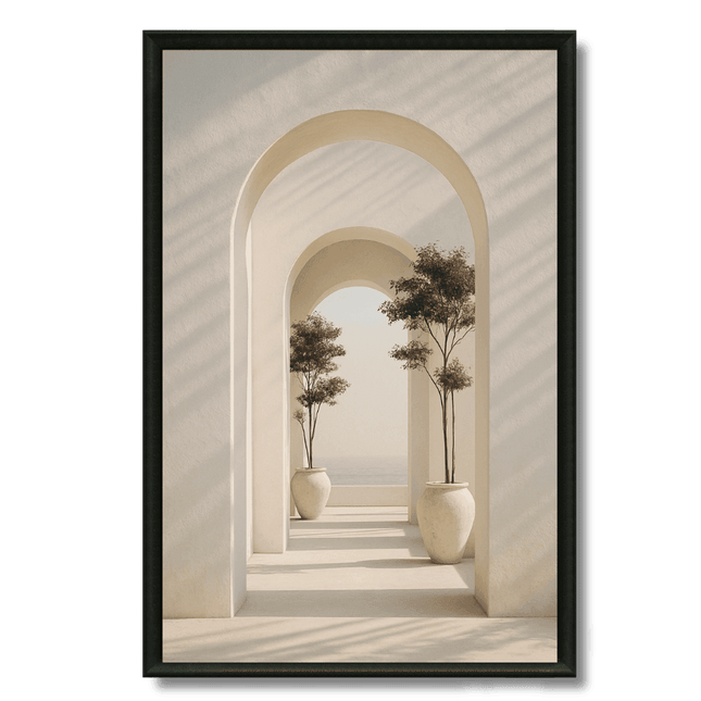 Tableau marocain – Arches blanches minimalistes - Kolors France