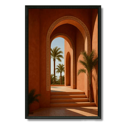 Tableau marocain – Arches Ocre & Palmiers - Kolors France