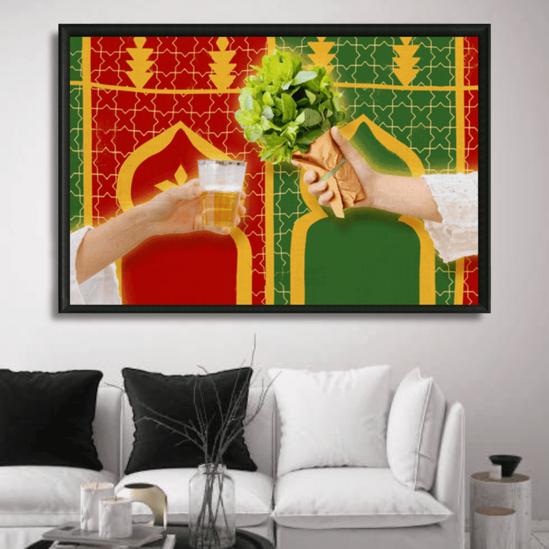 Tableau atay tente marocaine détail