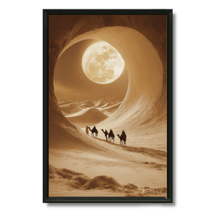 Tableau marocain – Caravane dans les dunes - Kolors France