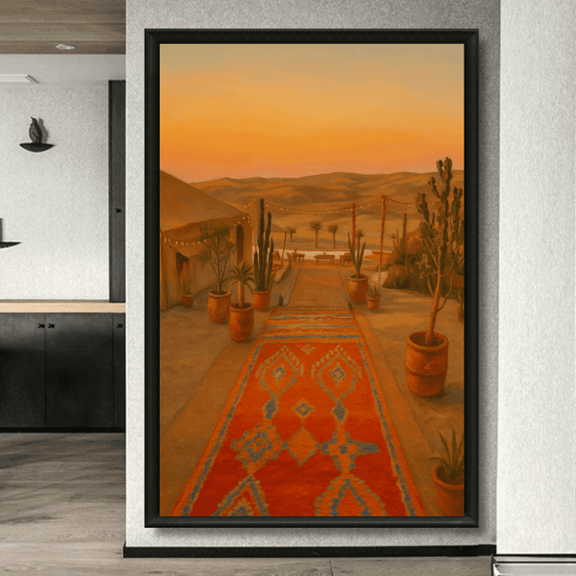 Tableau marocain – Coucher de Soleil à Agafay - Kolors France