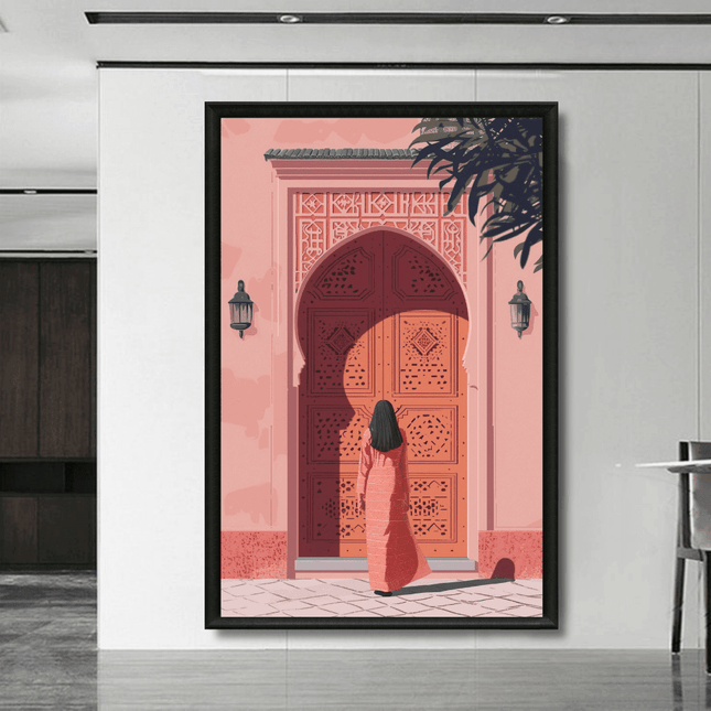 Tableau marocain – Devant Porte du Riad - Kolors France