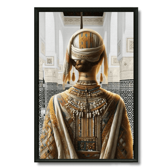 Tableau marocain – Femme Amazigh au Riad - Kolors France