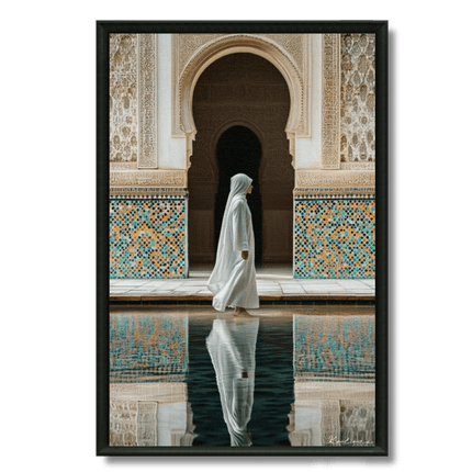 Tableau marocain – Femme voilée du Riad - Kolors France