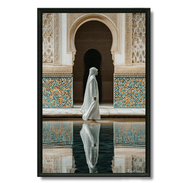 Tableau marocain – Femme voilée du Riad - Kolors France