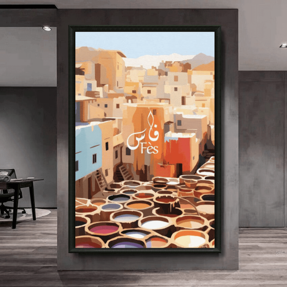 Tableau marocain Fès vue détail