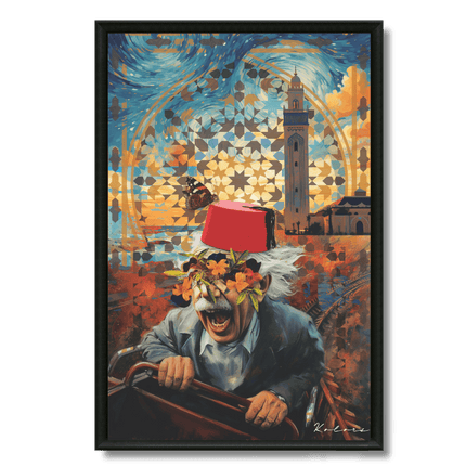 Tableau marocain – Hajj Einstein Fleuri - Kolors France