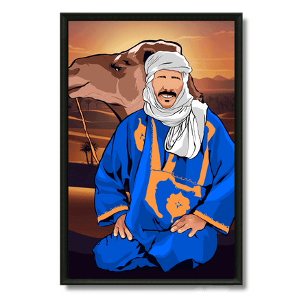 Tableau marocain – Illustration Homme Sahraoui - Kolors France