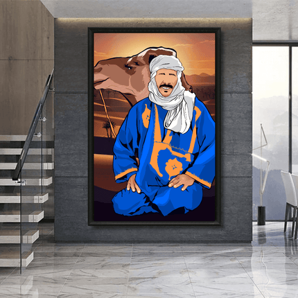 Tableau marocain – Illustration Homme Sahraoui - Kolors France
