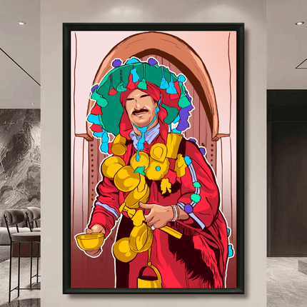 Tableau marocain – Illustration Porteur d'eau - Kolors France