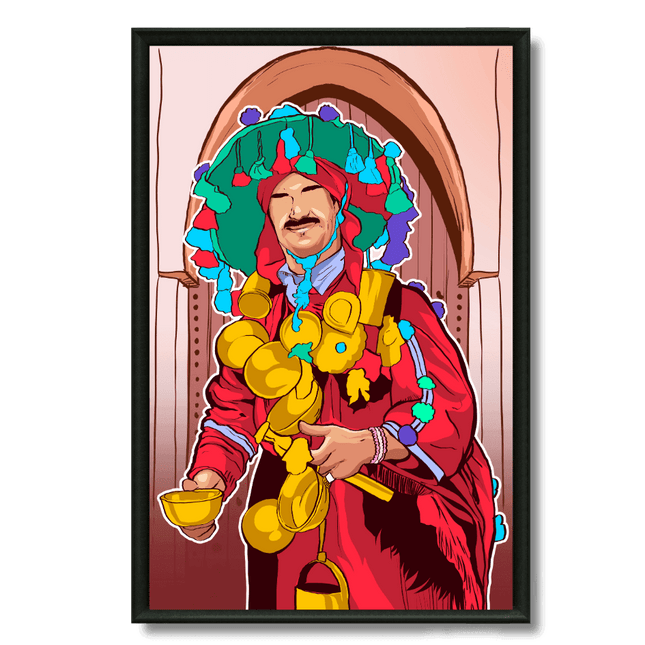 Tableau marocain – Illustration Porteur d'eau - Kolors France