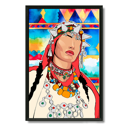 Tableau marocain – Illustration Portrait Amazigh - Kolors France