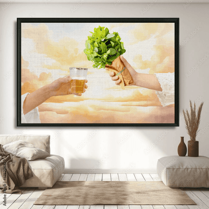 Tableau marocain – Le Thé Marocain ciel doré - Kolors France