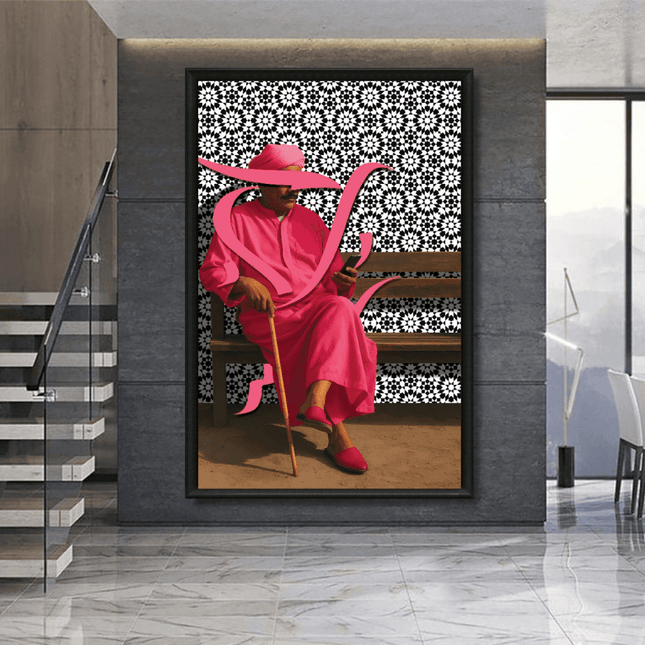 Tableau marocain – L'homme en rose - Kolors France