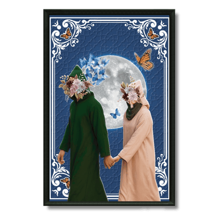 Tableau marocain – Lune et papillons - Kolors France