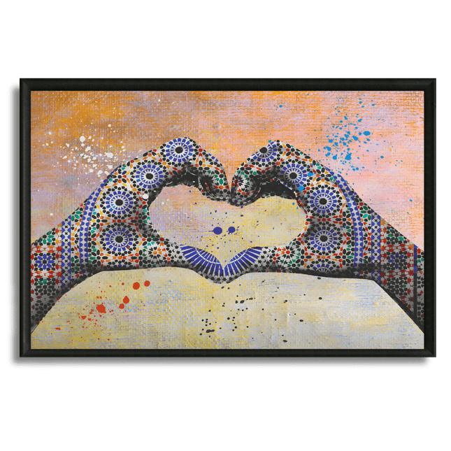 Tableau marocain – Mains Cœur en Zellij - Kolors France