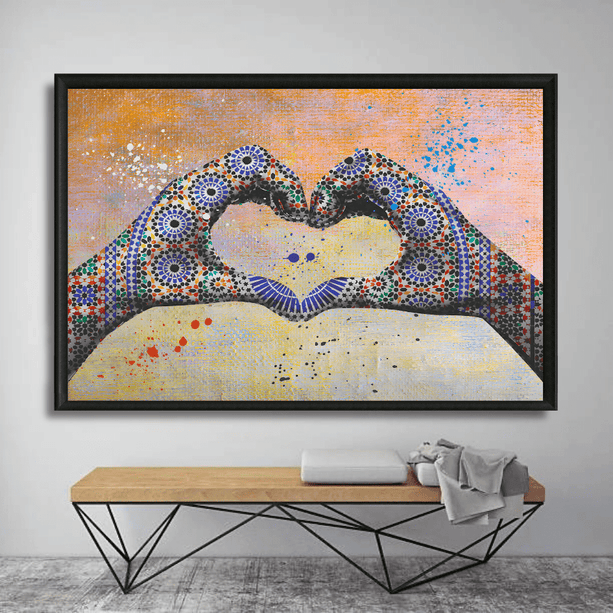 Tableau marocain – Mains Cœur en Zellij - Kolors France