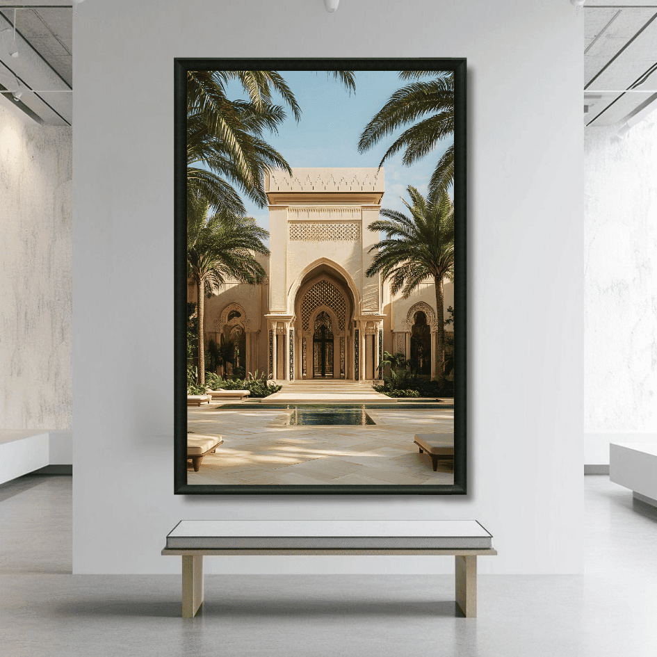 Tableau palais mille arches marocain architecture orientale