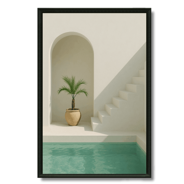 Tableau marocain – Patio Blanc Turquoise - Kolors France